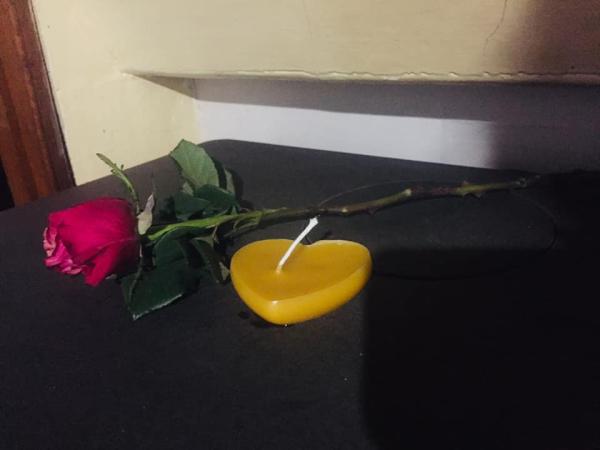 BOUGIE DU COEUR - CIRE D'ABEILLE.