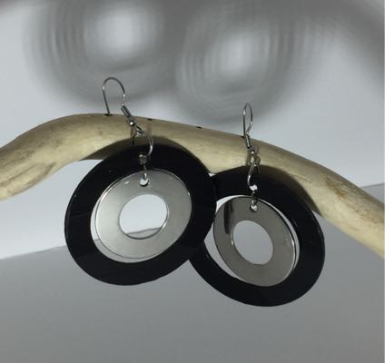 Boucle D Oreilles Vinyles Et Acier