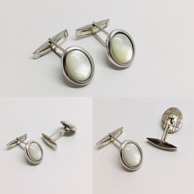 GEMELLI OVALI MADREPERLA A501