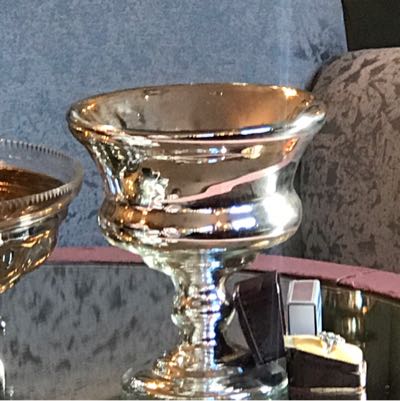 Vintage Schale/ Bauernsilber/ Glas Vintage