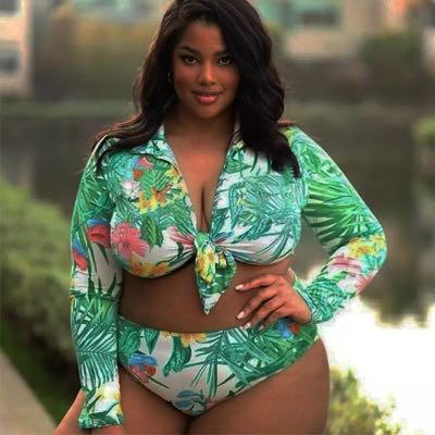 Maillot De Bain Deux Pièces  Feuille Imprimer
