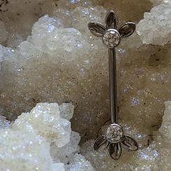 threadless flower cz ends