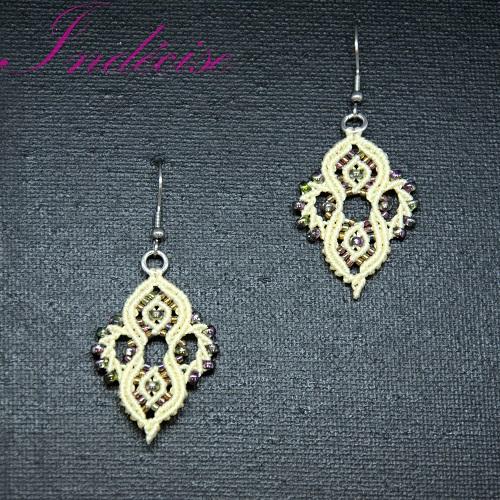 Boucles d'oreilles vanille et orchidée